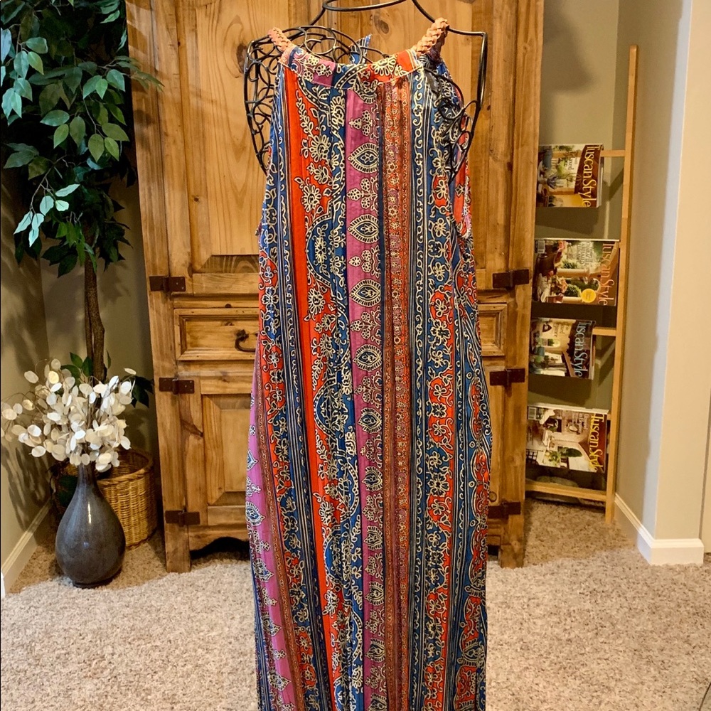 Chico’s Maxi Sleeveless Floral Dress NWOT